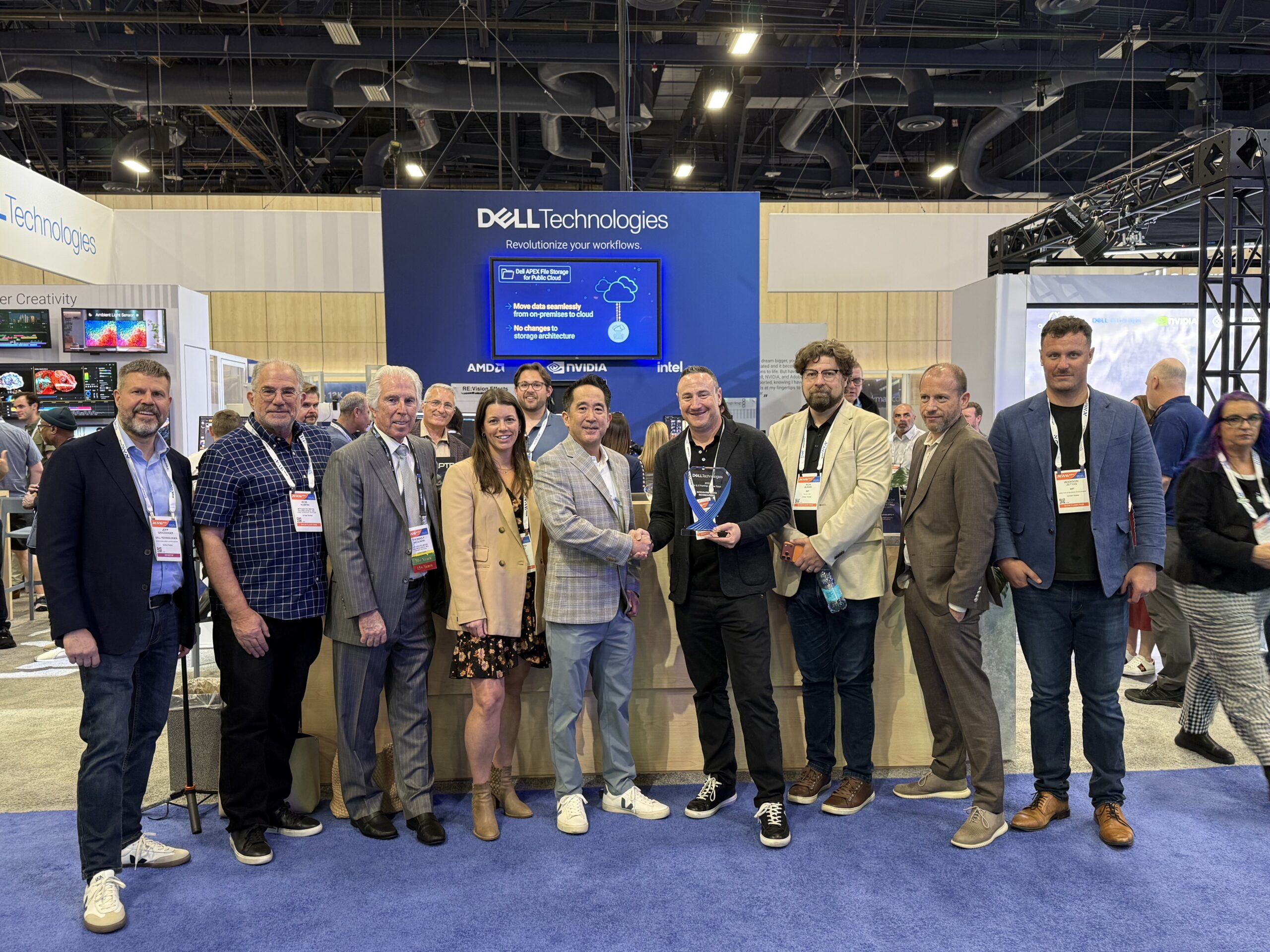 IMT Team accepts Dell's M&E Partner of the Year award for the second year running at NAB Show 2026